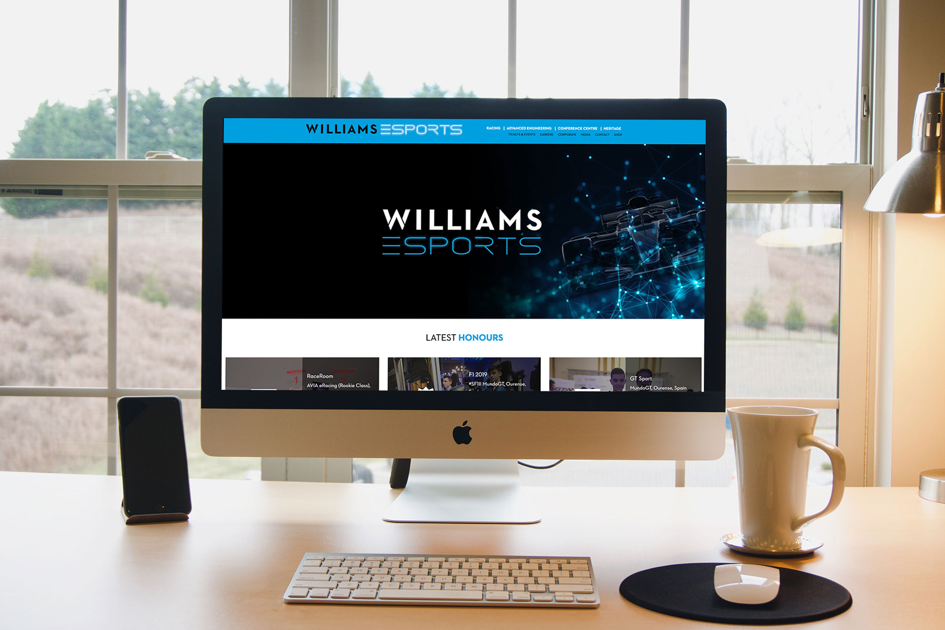 Williams Esports desktop view